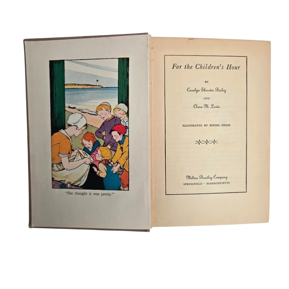 1939 For the Children's Hour Bailey Lewis Rhoda Chase Milton Bradley Illustrated
